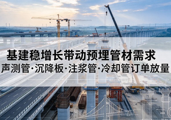 丹寨基建稳增长带动预埋监测管材需求，声测管、沉降板、注浆管订单持续放量