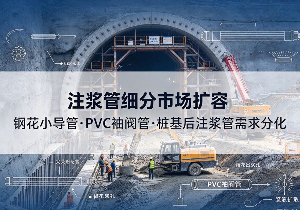 丹寨注浆管细分市场扩容，隧道钢花小导管、PVC 袖阀管、桩基后注浆管需求分化